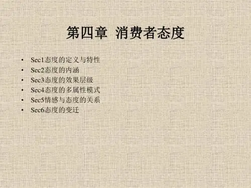 消费者态度PPT培训课件讲义