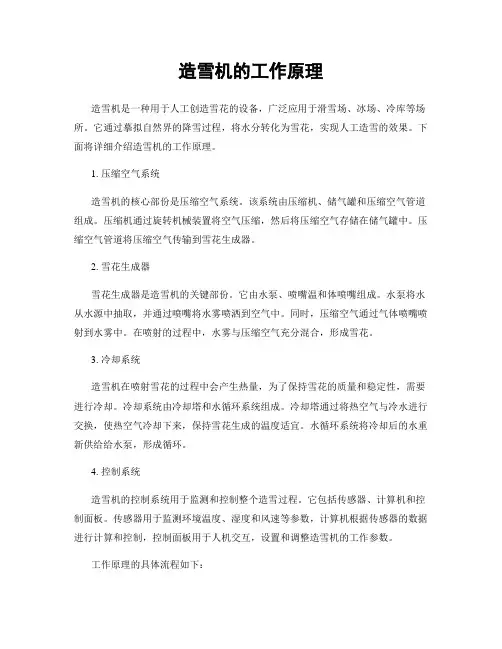 造雪机的工作原理