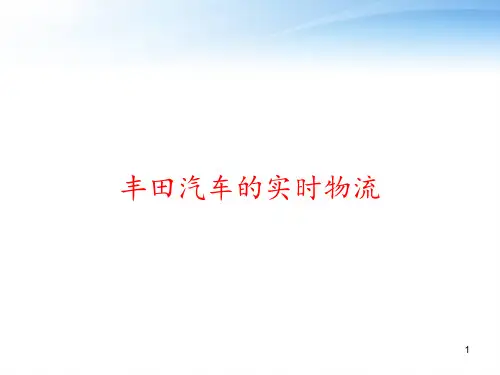 丰田汽车的实时物流 ppt课件