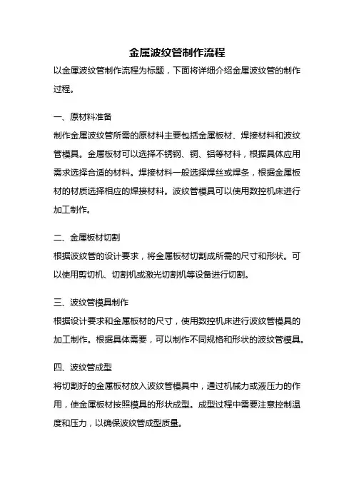 金属波纹管制作流程