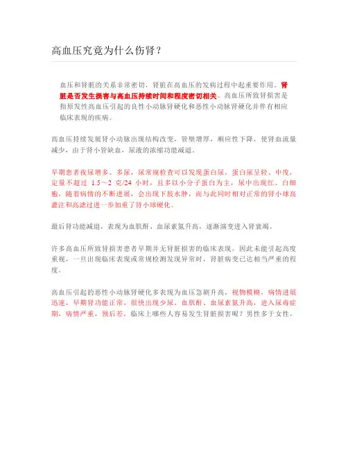 健康说：高血压究竟为什么伤肾？