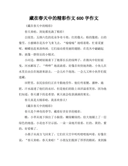 藏在春天中的精彩作文600字作文