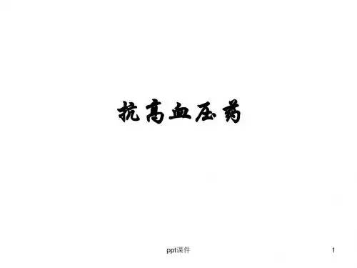 降压药  ppt课件