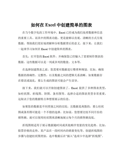 如何在Excel中创建简单的图表