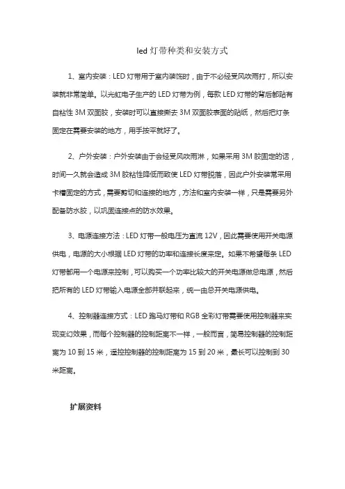 led灯带种类和安装方式