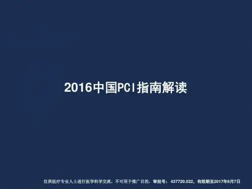 中国冠脉介入指南专业解读ppt课件