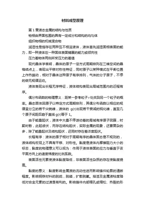 材料成型原理