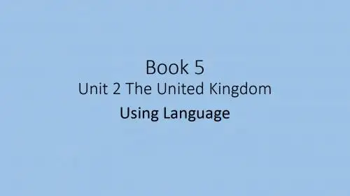 人教高中英语必修5Unit2Using Language 课件(共28张PPT)
