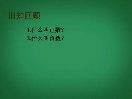 1.1《正数与负数》 课件(新课标版) (1)