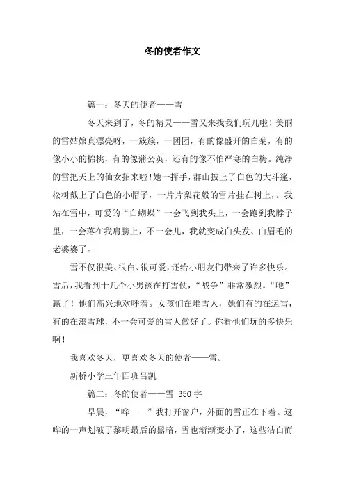 冬的使者作文