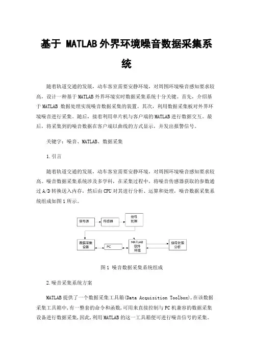 基于MATLAB外界环境噪音数据采集系统