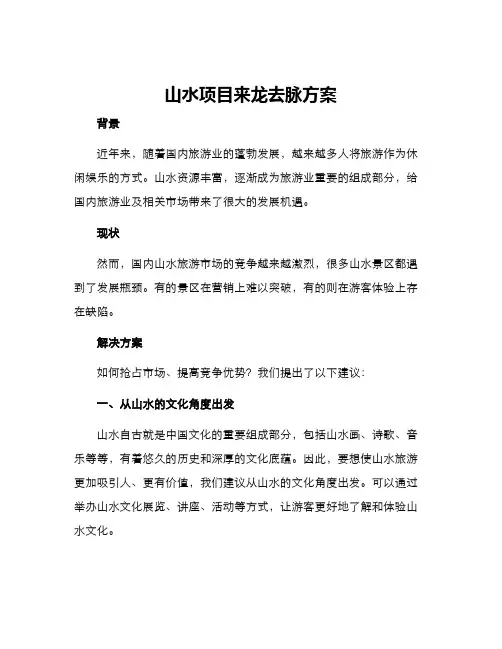 山水项目来龙去脉方案