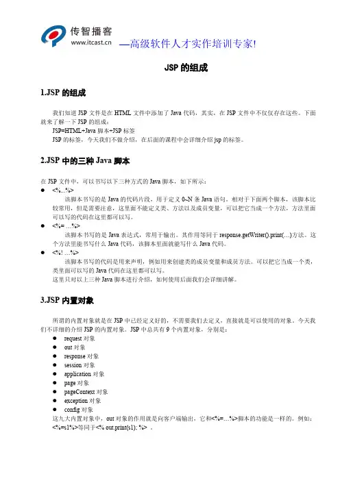 jsp的组成