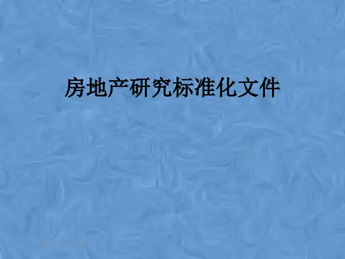 房地产研究标准化文件