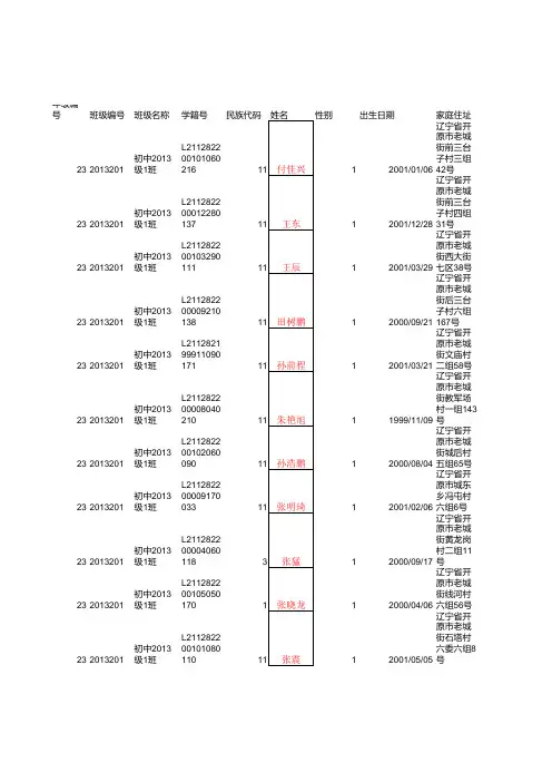 开原市第四中学体测模版初3wan