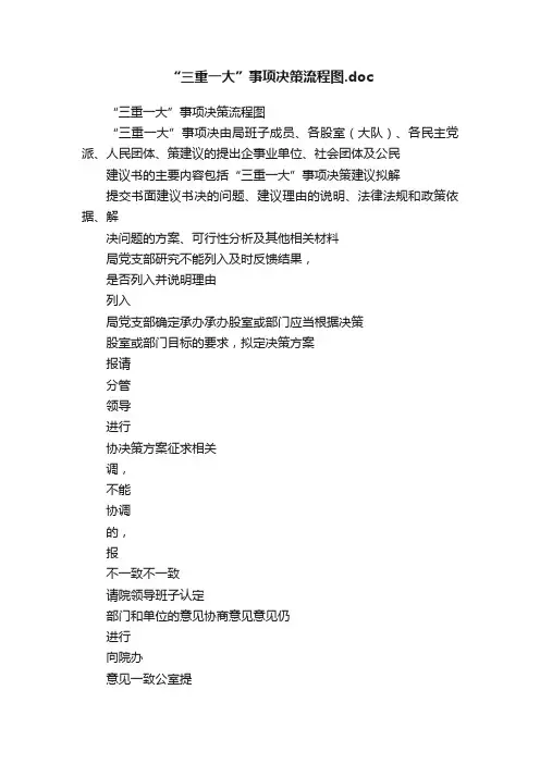“三重一大”事项决策流程图.doc