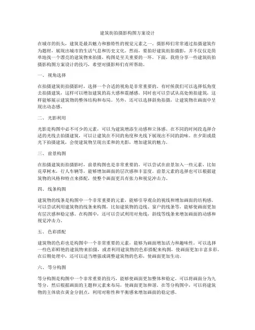 如何做建筑街拍摄影构图方案设计