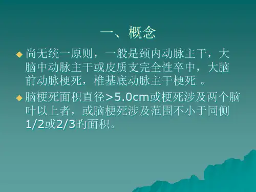 大面积脑梗死的诊疗和治疗