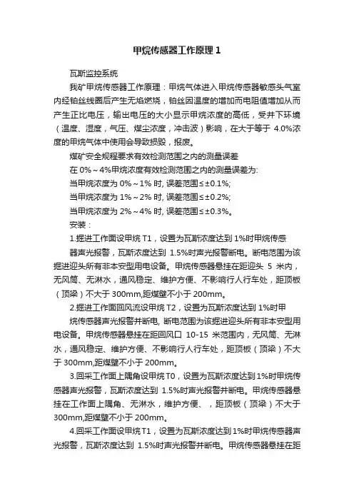 甲烷传感器工作原理1
