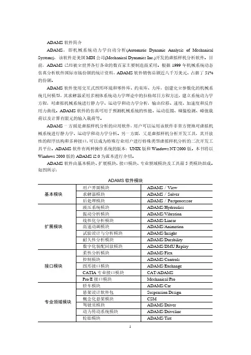 ADAMS软件简介