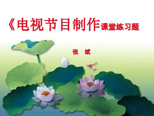 《电视节目制作》习题集