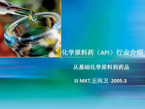 中国化学原料药(API)行业介绍ppt课件
