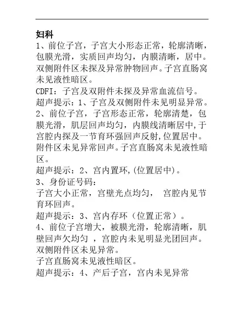 B超模板1解读