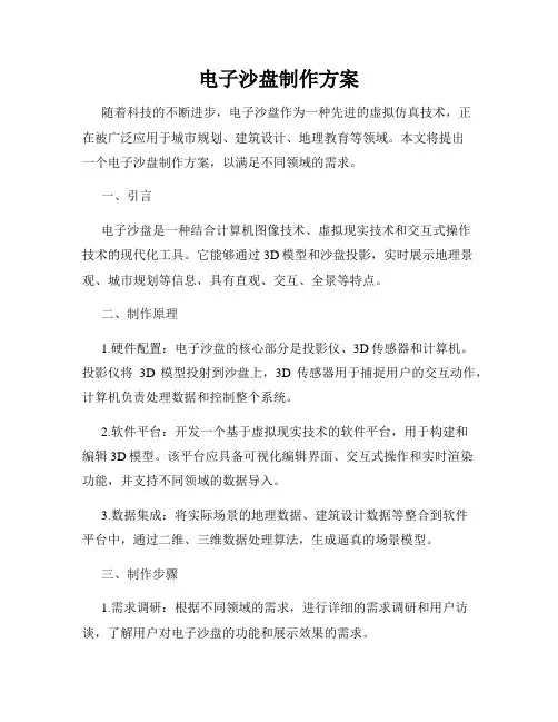 电子沙盘制作方案