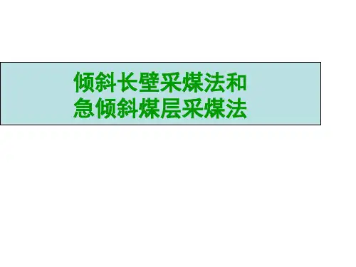 倾斜长壁采煤法和急倾斜采煤法