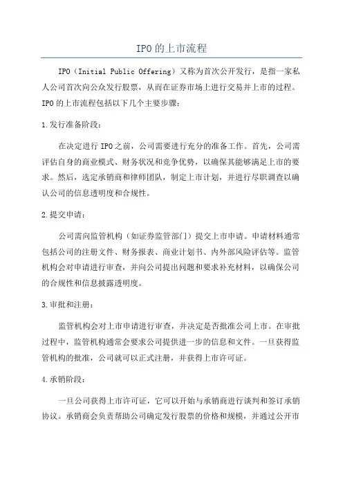 IPO的上市流程