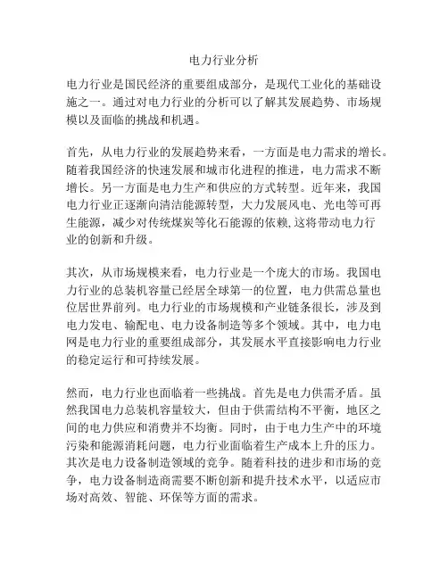 电力行业分析