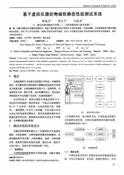 基于虚拟仪器的电磁铁静态性能测试系统