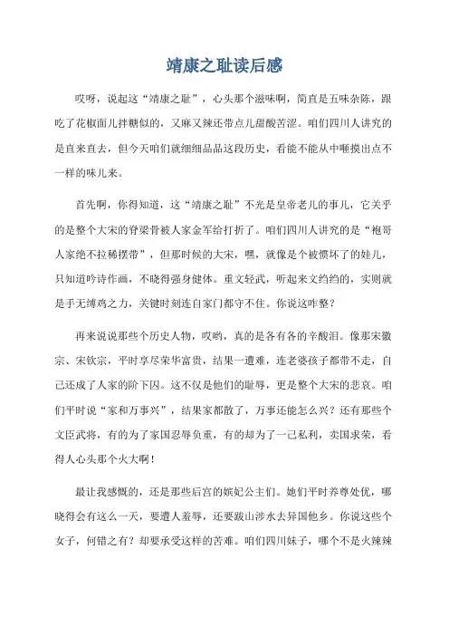 靖康之耻读后感