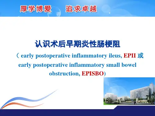 认识术后早期炎性肠梗阻  ppt课件