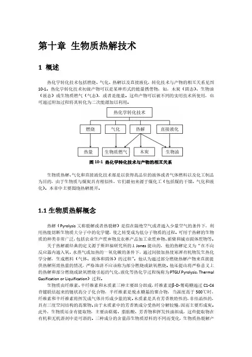 第十章 生物质热解技术