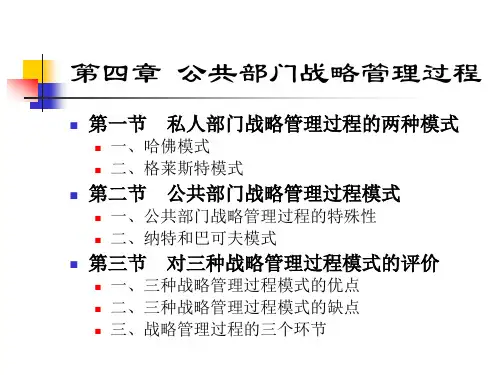 公共部门战略管理第四章