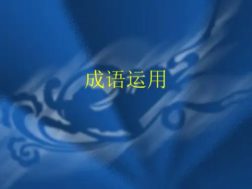 成语例说