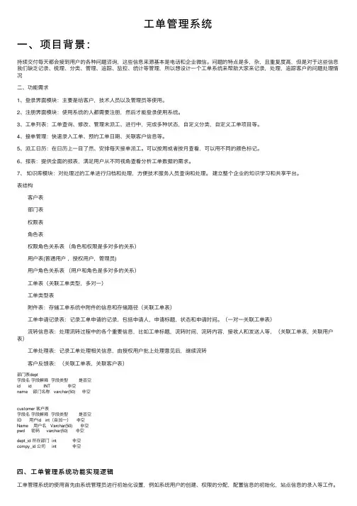 工单管理系统