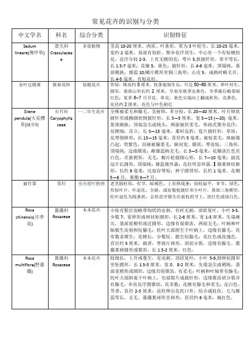 常见花卉识别与分类