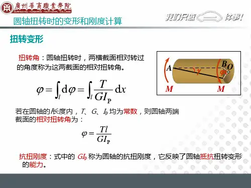 圆轴扭转时刚度计算