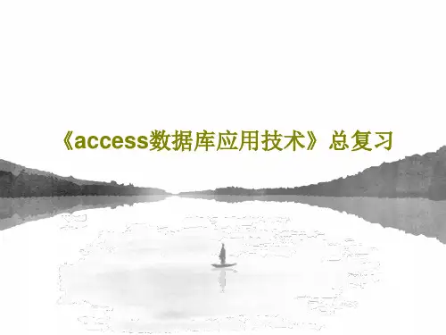 《access数据库应用技术》总复习18页PPT