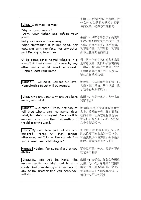 罗密欧与朱丽叶英语话剧版1
