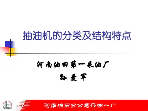 抽油机的分类及结构特点