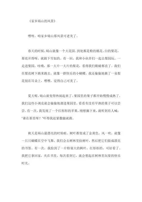 家乡砀山的风景作文