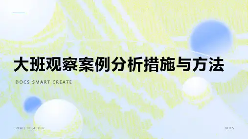 大班观察案例分析措施与方法