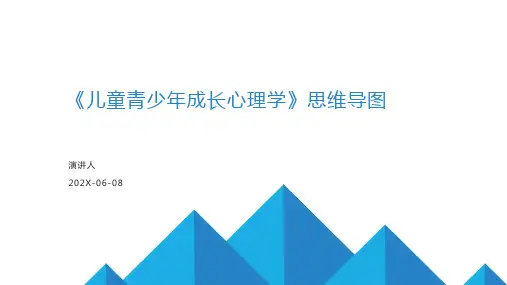 儿童青少年成长心理学思维导图PPT模板