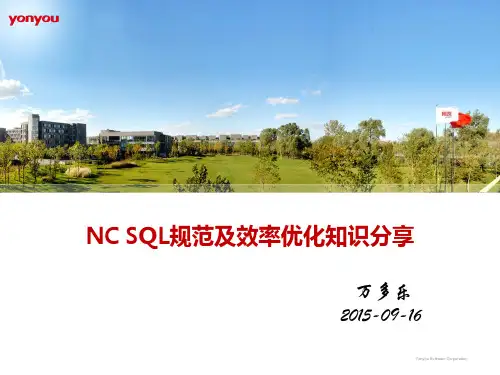 NC SQL规范及效率优化知识分享