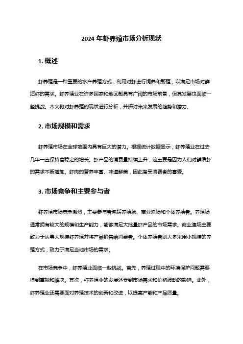 2024年虾养殖市场分析现状