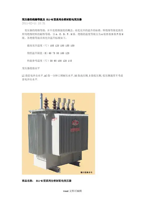 变压器的绝缘等级及 S.doc