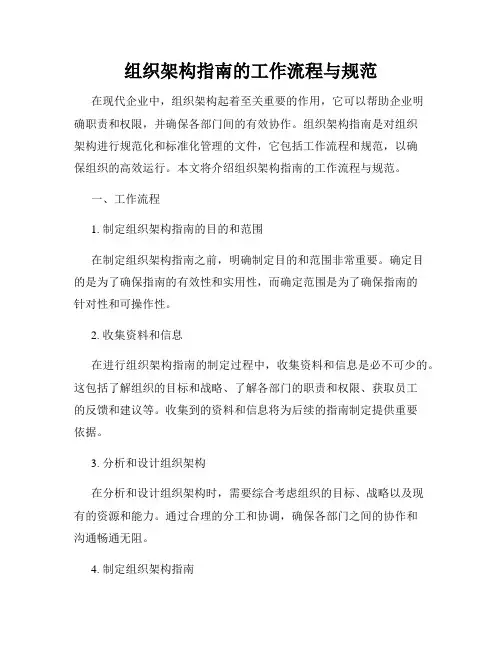 组织架构指南的工作流程与规范